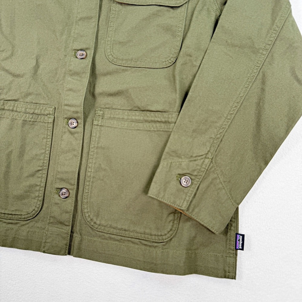 Patagonia Point Reyes Canvas Coat Size L Womens Basin Green 20255, NEW - Picture 9 of 9